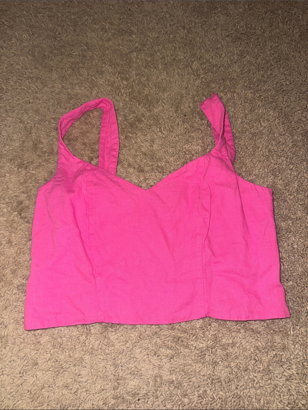 a new day Hot Pink Cropped Tank Top
